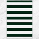 Horizontal Stripes - White and Deep Green Canvas 20  x 30 