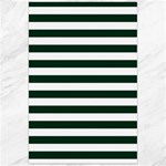 Horizontal Stripes - White and Deep Green Canvas 24  x 36 