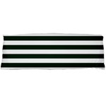 Horizontal Stripes - White and Deep Green Body Pillow Case (Dakimakura) (One Side)