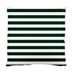 Horizontal Stripes - White and Deep Green Standard Cushion Case (One Side)