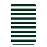 Horizontal Stripes - White and Deep Green Memory Card Reader (Rectangular)