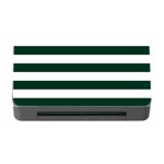 Horizontal Stripes - White and Deep Green Memory Card Reader with CF