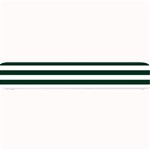 Horizontal Stripes - White and Deep Green Small Bar Mat
