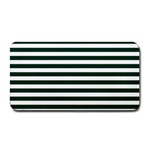 Horizontal Stripes - White and Deep Green Medium Bar Mat