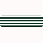 Horizontal Stripes - White and Deep Green Medium Bar Mat