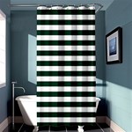 Horizontal Stripes - White and Deep Green Shower Curtain 36  x 72  (Stall)