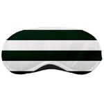 Horizontal Stripes - White and Deep Green Sleeping Mask