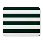 Horizontal Stripes - White and Deep Green Small Mousepad
