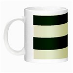 Horizontal Stripes - White and Deep Green Night Luminous Mug