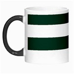 Horizontal Stripes - White and Deep Green Morph Mug