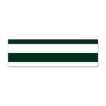 Horizontal Stripes - White and Deep Green Sticker Bumper (100 pack)