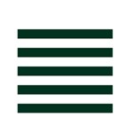 Horizontal Stripes - White and Deep Green Greeting Card 5  x 7 