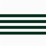 Horizontal Stripes - White and Deep Green 4  x 8  Photo Cards