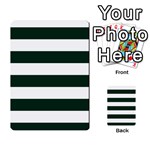 Horizontal Stripes - White and Deep Green Multi-purpose Cards (Rectangle)