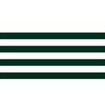 Horizontal Stripes - White and Deep Green YOU ARE INVITED 3D Greeting Card (8x4)