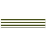 Horizontal Stripes - White and Army Green Flano Scarf (Small)