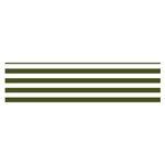 Horizontal Stripes - White and Army Green Satin Scarf (Oblong)