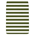 Horizontal Stripes - White and Army Green Removable Flap Cover (S)