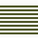 Horizontal Stripes - White and Army Green Collage 8  x 10 