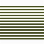 Horizontal Stripes - White and Army Green Collage 11  x 14 