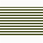 Horizontal Stripes - White and Army Green Collage 12  x 18 