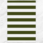 Horizontal Stripes - White and Army Green Canvas 12  x 18 