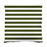 Horizontal Stripes - White and Army Green Standard Cushion Case (Two Sides)