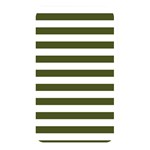 Horizontal Stripes - White and Army Green Memory Card Reader (Rectangular)