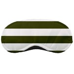 Horizontal Stripes - White and Army Green Sleeping Mask