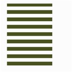 Horizontal Stripes - White and Army Green Large Garden Flag (Two Sides)
