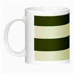 Horizontal Stripes - White and Army Green Night Luminous Mug