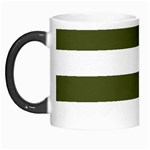 Horizontal Stripes - White and Army Green Morph Mug