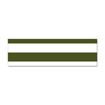 Horizontal Stripes - White and Army Green Sticker Bumper (100 pack)
