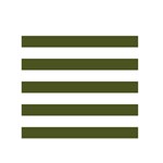 Horizontal Stripes - White and Army Green Greeting Card 5  x 7 