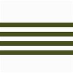 Horizontal Stripes - White and Army Green 4  x 8  Photo Cards
