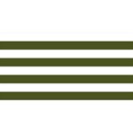 Horizontal Stripes - White and Army Green YOU ARE INVITED 3D Greeting Card (8x4)