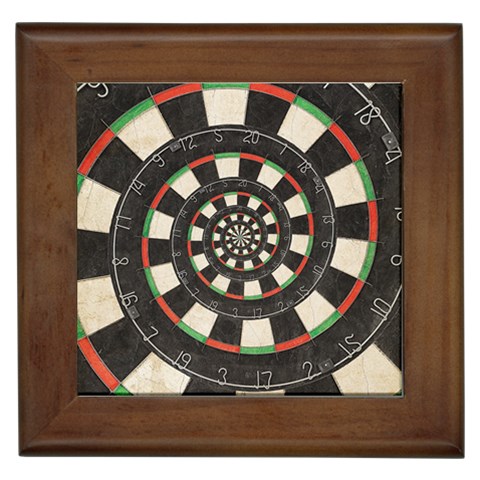 Dartboard Spiral Droste Framed Tile from ArtsNow.com Front