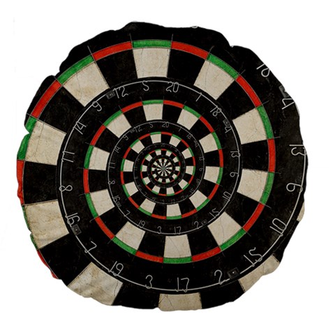 Dartboard Spiral Droste Large 18  Premium Round Cushion  from ArtsNow.com Front