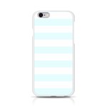 Horizontal Stripes - White and Bubbles Cyan Apple iPhone 6/6S Silicone Case (Transparent)