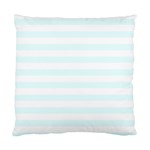 Horizontal Stripes - White and Bubbles Cyan Standard Cushion Case (Two Sides)