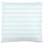 Horizontal Stripes - White and Bubbles Cyan Standard Flano Cushion Case (Two Sides)
