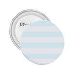 Horizontal Stripes - White and Bubbles Cyan 2.25  Button