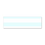 Horizontal Stripes - White and Bubbles Cyan Sticker (Bumper)