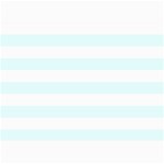 Horizontal Stripes - White and Bubbles Cyan 5  x 7  Photo Cards