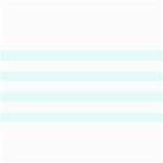 Horizontal Stripes - White and Bubbles Cyan 4  x 8  Photo Cards