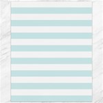 Horizontal Stripes - White and Light Cyan Canvas 16  x 20 