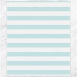 Horizontal Stripes - White and Light Cyan Canvas 20  x 24 