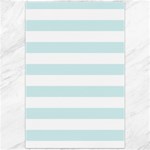 Horizontal Stripes - White and Light Cyan Canvas 20  x 30 