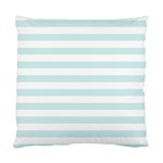 Horizontal Stripes - White and Light Cyan Standard Cushion Case (Two Sides)