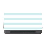Horizontal Stripes - White and Light Cyan Memory Card Reader with CF
